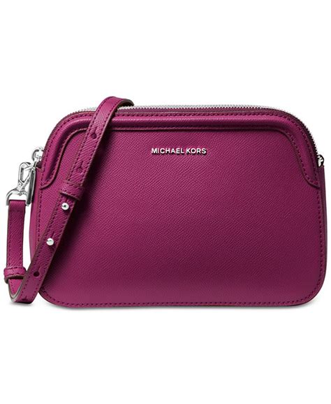 Michael Kors Crossgrain Leather Double Zip Crossbody 